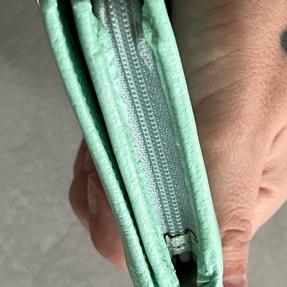 Furla Mint Green Leather Wallet EUC - Picture 13 of 13